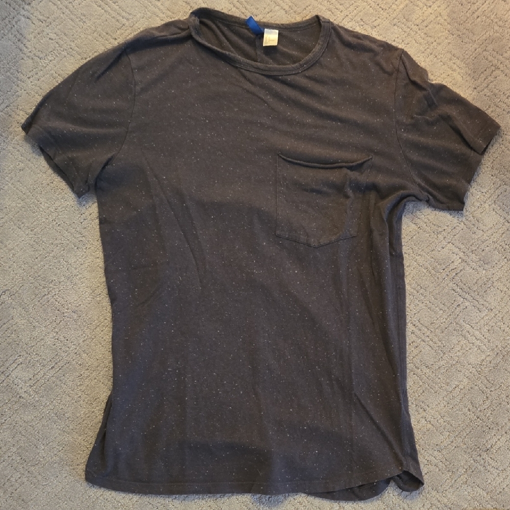 Divided Dark Gray Speckled Tee